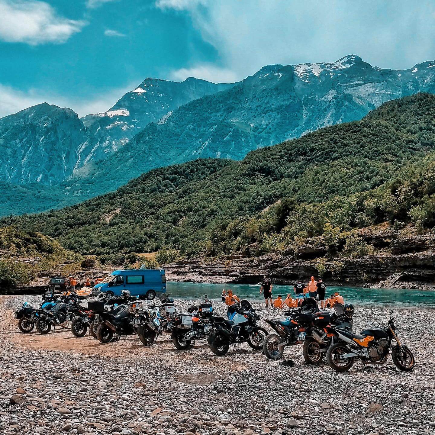 turistický výlet jednoho dne — původní fotografie Enduro Albania
